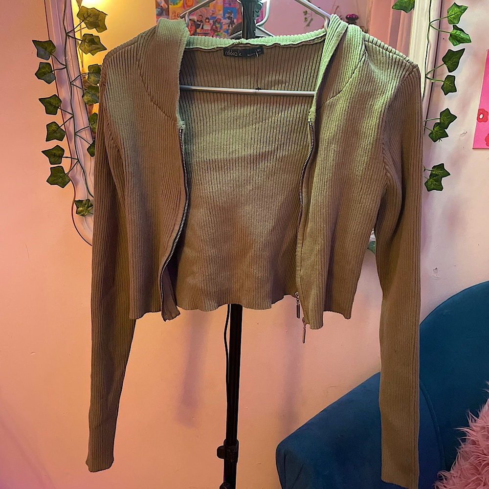 Girls Olive Green Sweater